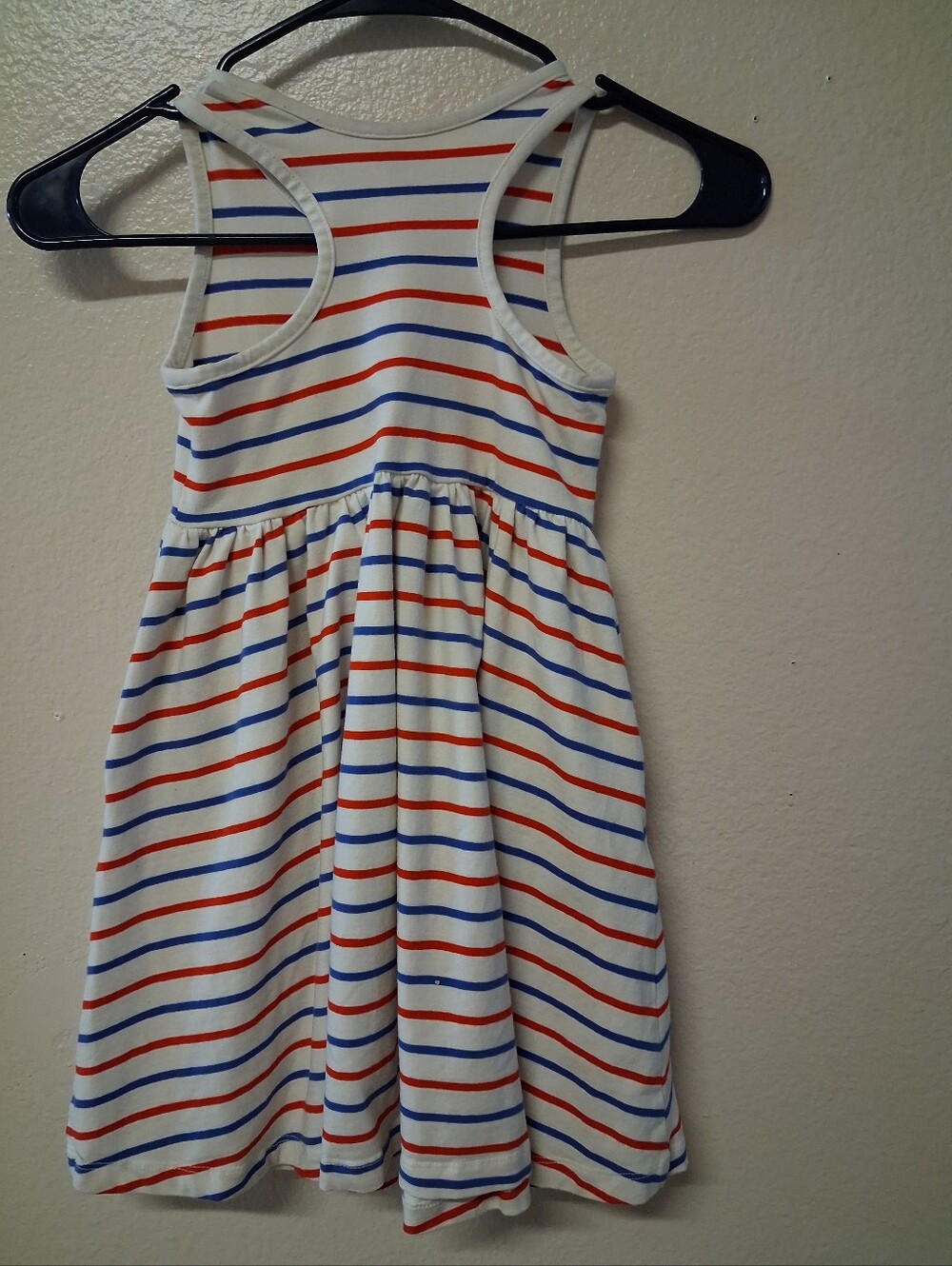 Hanna Andersson White Tank Dress with Red & Blue Stripes - Picture 2 of 7